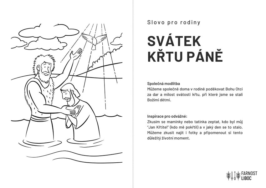 Svátek Křtu Páně 2024